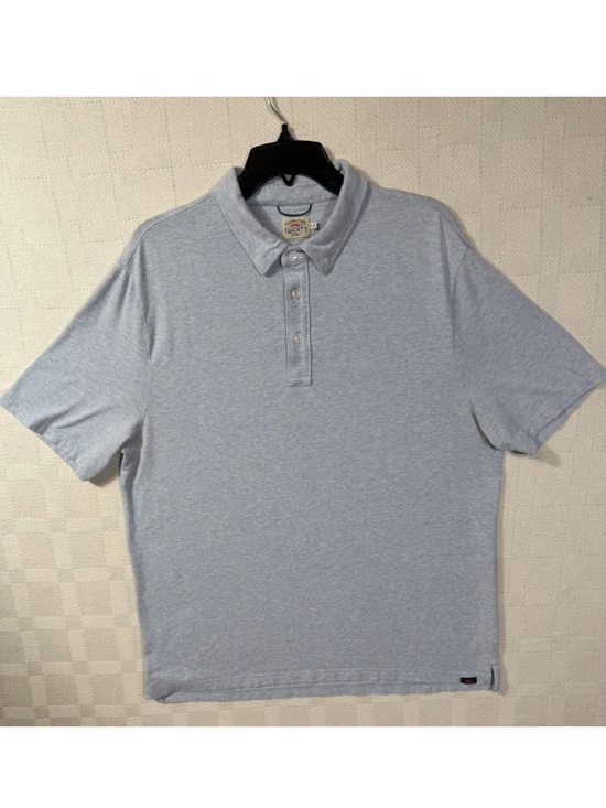 Faherty Other - Faherty Heather Blue Men's Polo Shirt XL Short Sleeve